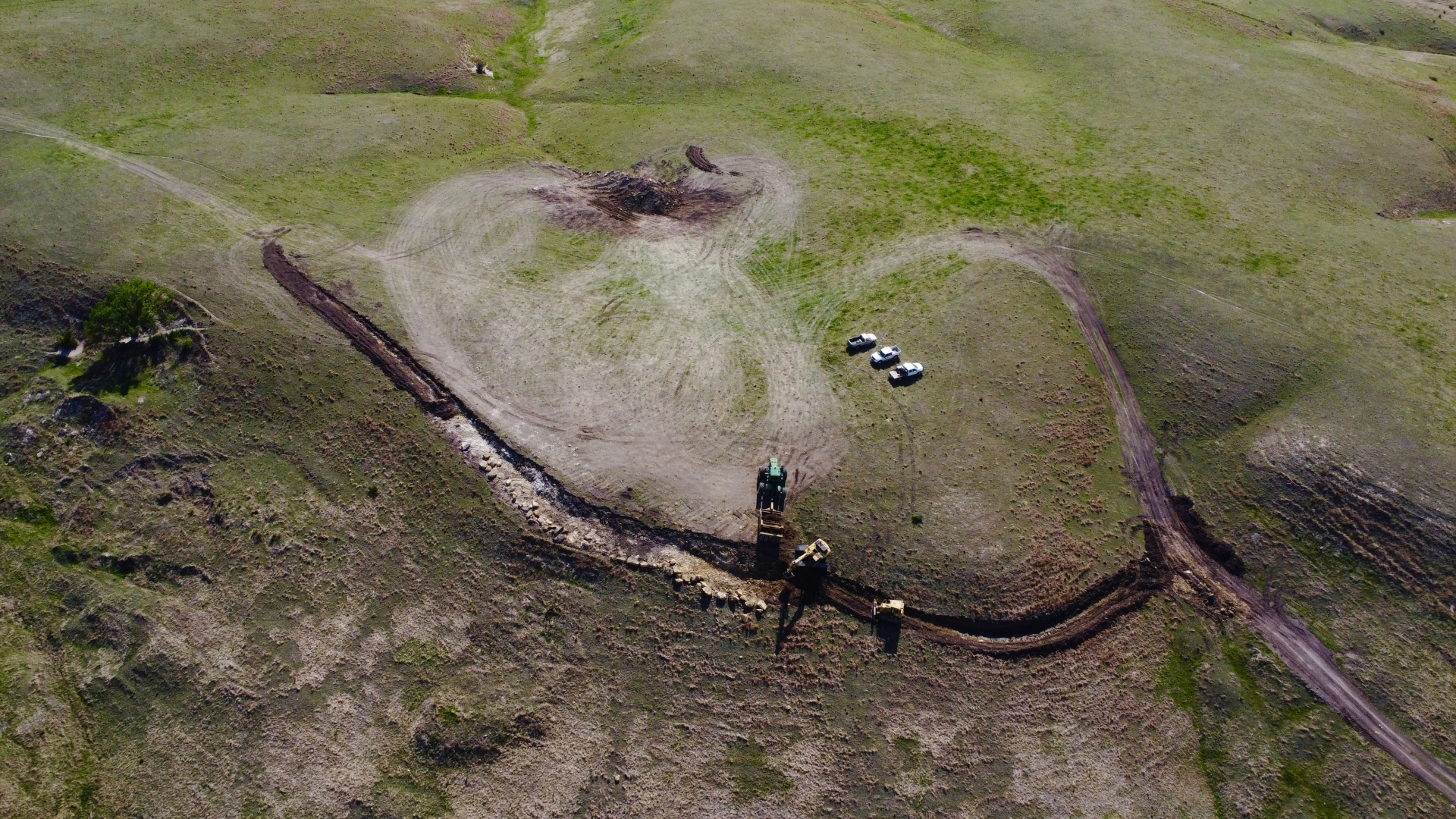 overhead view of trail