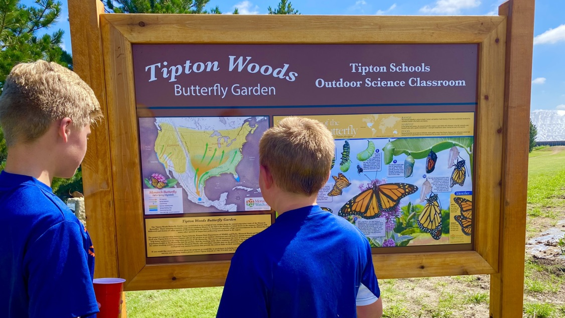 tipton woods map sign
